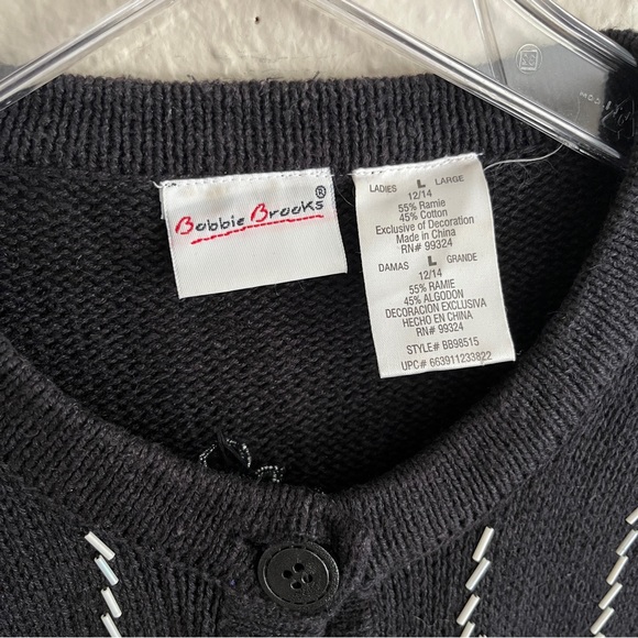 Bobbie Brooks snowflake button down sweater - Picture 7 of 7